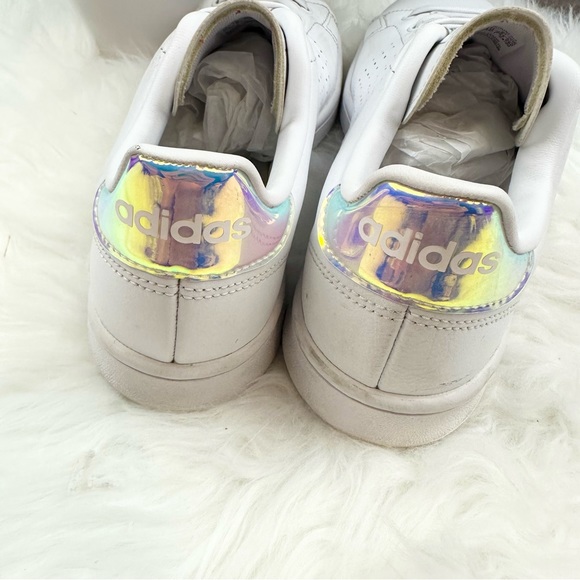 Adidas Advantage Sneaker Womens Holographic White Excellent 9.5 - Picture 5 of 7